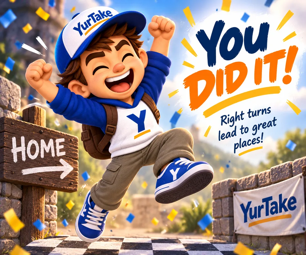 The YurTake guy celebrating at home